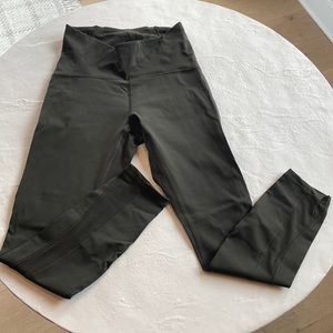 Lululemon running/training tights. Olive color. Size 6.